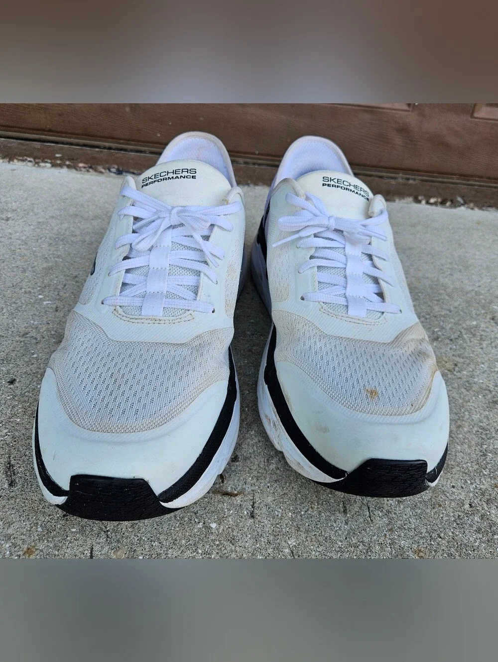 SKECHERS Max Cushioning White Premier Hands Free Slip-Ins Ascendant Men Size 12
